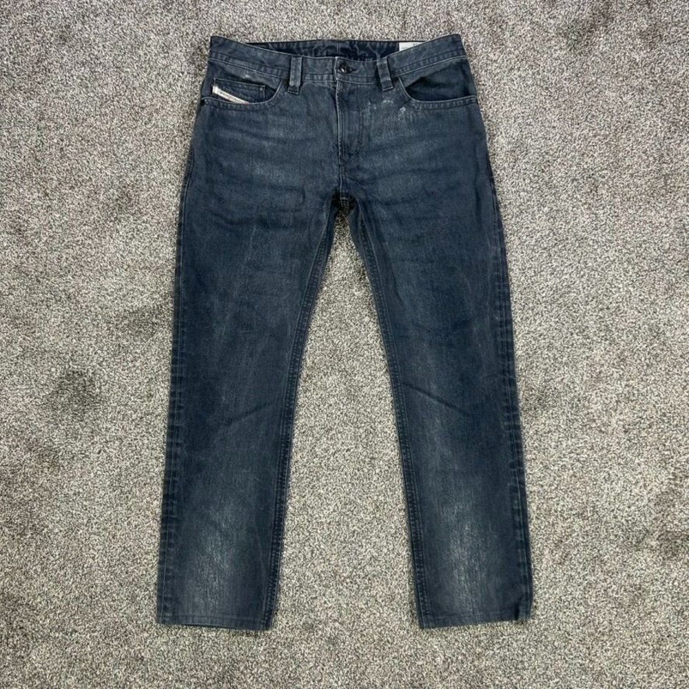 Diesel Thavar Slim Skinny Fit Jeans Mens 34 Dark Gray Wash Denim 0841C Zip Fly